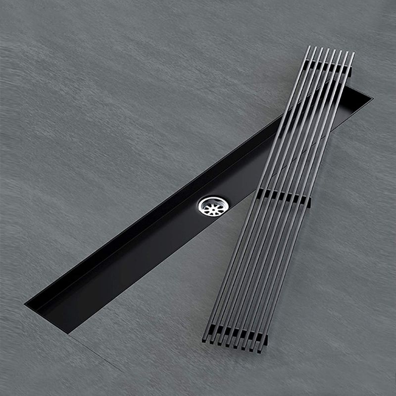 36 Inch Linear Shower Drain Brushed 304 Stainless Steel Rectangle Shower Floor Drain, Horizontal Stripes Floor Drain